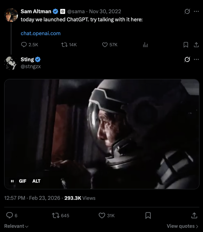 Sam Altman's tweet